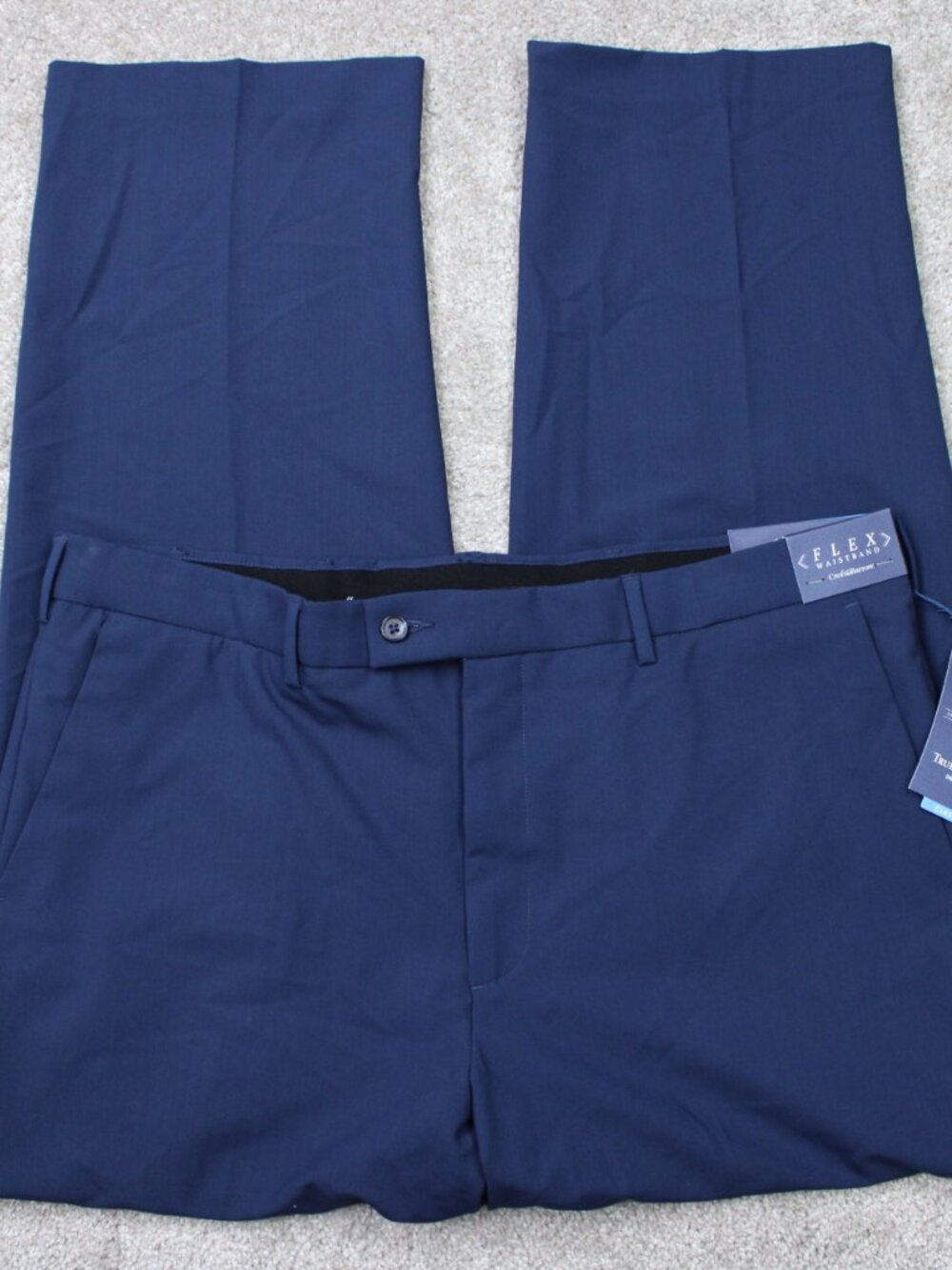 Croft & Barrow Pants NWT Mens 38x30 Blue True Comfort 4 Way Stretch Flat Front